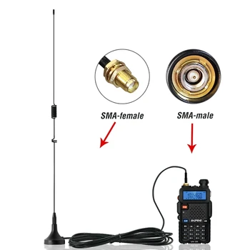 UT-106UV SMA-Female Car Magnetic Dual Band Antenna for Baofeng UV-5R 