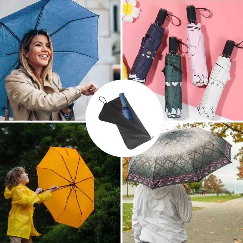 Borse per ombrelli bagnati borsa per ombrelli pieghevole in ciniglia con cerniera borsa per ombrelli ad asciugatura rapida asciugamani durevoli per auto a casa