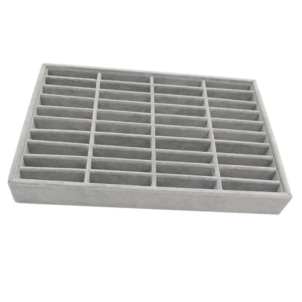 Stylish Velvet Bangle Tray With 40 Slot Inserts Display Stand for WatchBracelet Holder Case Jewelry Display Storage Rack
