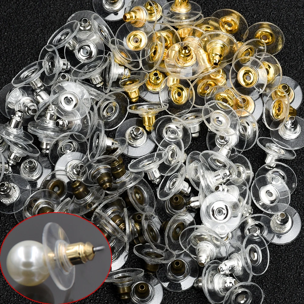 300pcs Disc Shaped Earring Back Stoppers for Earrings Jewelry Soft