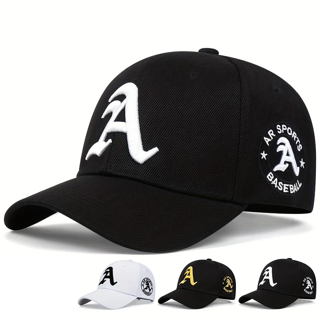 Gothic Letter A Embroidery A Baseball Cap Spring Summer Outdoor