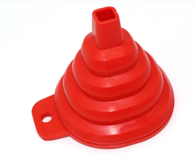 실리콘 사각 깔때기 개폐식 오일 누출 가정용 와인 깔때기, 와인 붓기 오일 장치, 소형 깔때기 1 개