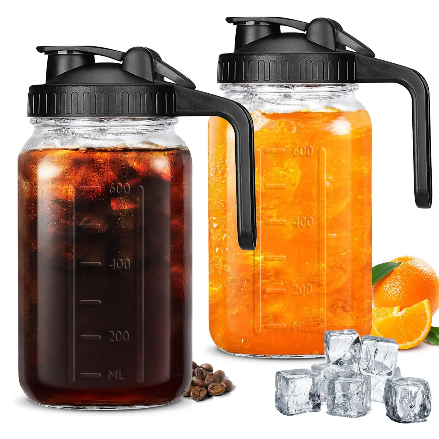 Caraffa di vetro per infusione fredda con filtro rimovibile in acciaio inossidabile - 1.5 L - Aromandise