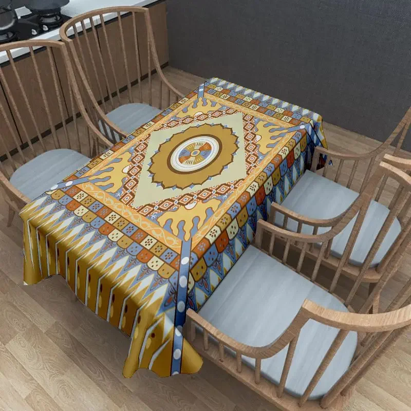 

Printed dust-proof rectangular new modern tablecloth yellow