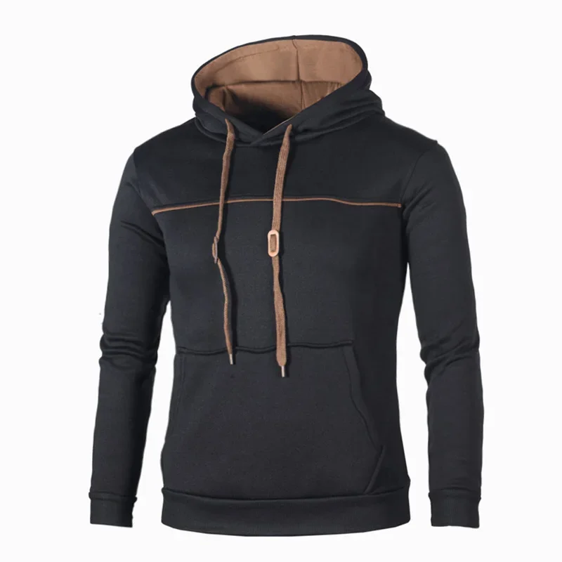 Autumn Winter KPOP Fashion Style Harajuku Slim Fit Tops Loose Casual All Match Outerwear Solid Long Sleeve Hooded Sweatshirt