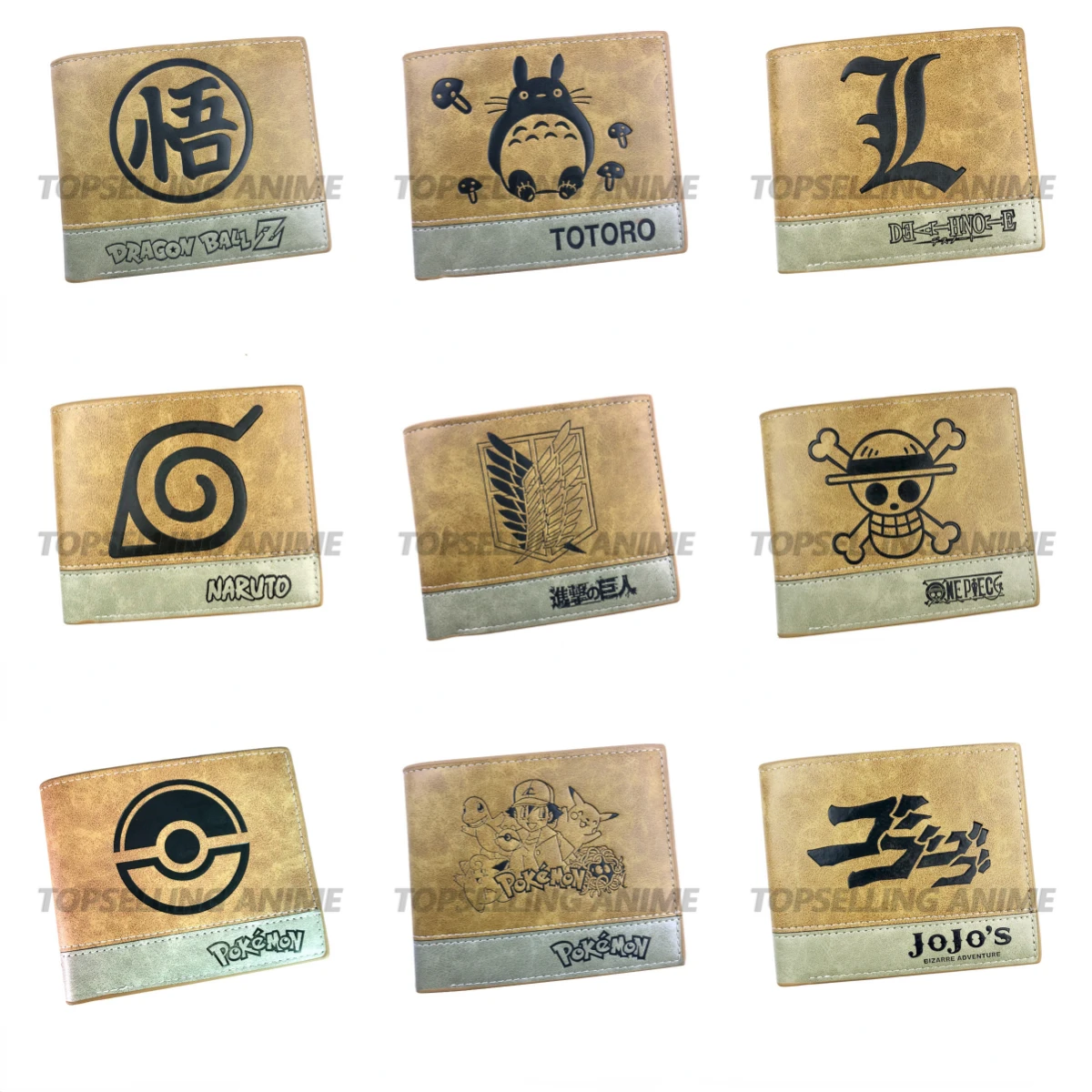 One Piece Naruto Dragon Ball Demon Slayer Death Note Wallet Anime Action Figure Cartoon Kawaii Wallet Card Holder Purse Gift