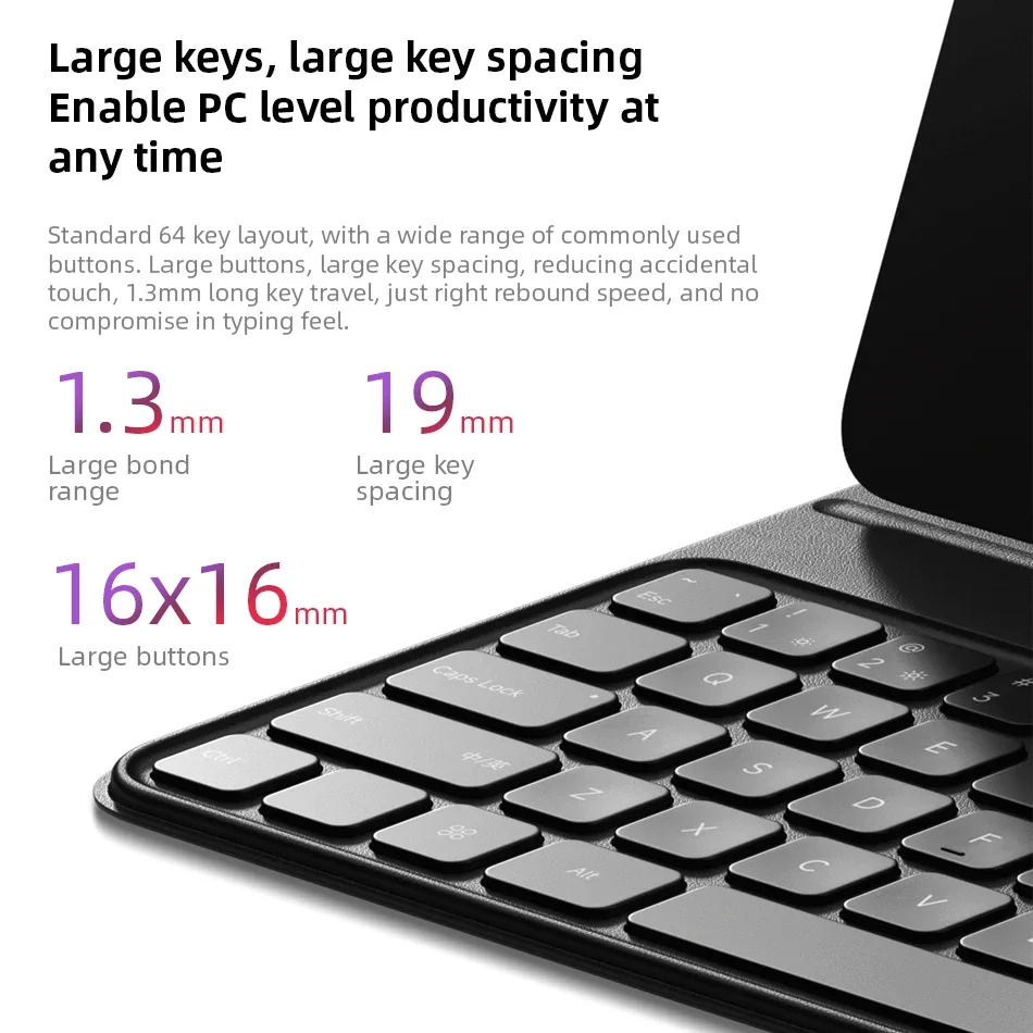 Redmi Pad Pro 12.1" Tablet Keyboard Case Bluetooth 64-key 760H Ultra Long Standby Time Protective Case