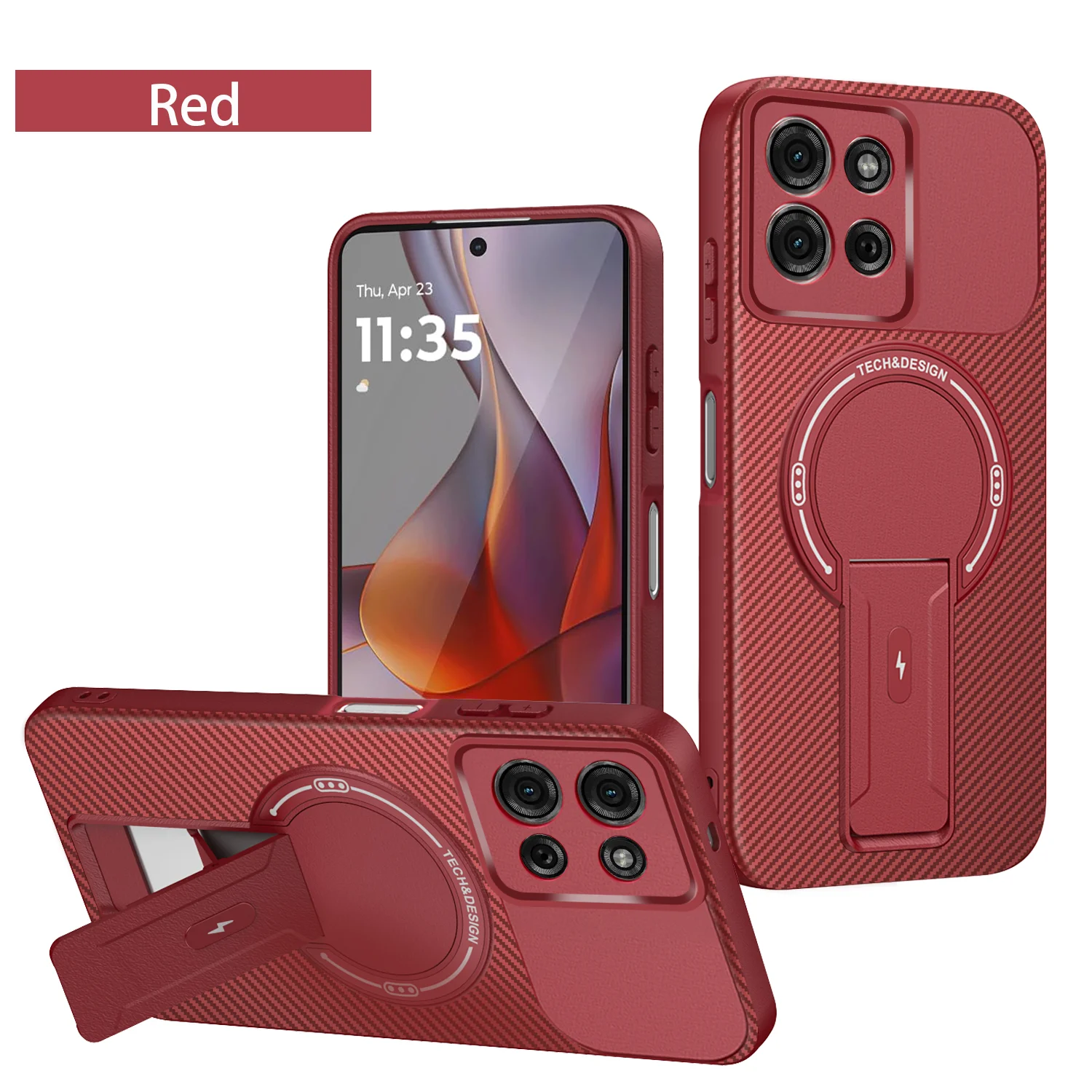 Enhanced Magnetic Mount Protective Phone Case with Smart Cover