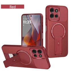 Enhanced Magnetic Mount Protective Phone Case with Smart Cover for Honor X7d (Red  pdtqcxzj)