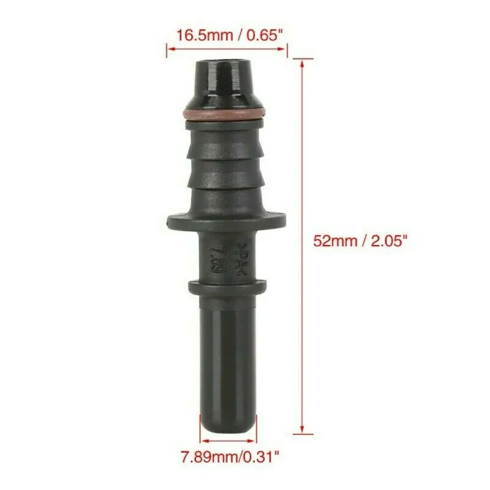 

For Connect The Fuel Lines Interface Connector Line Male Nylon Quick Release 7.89 Fuel Hose Adapter Black Bundy