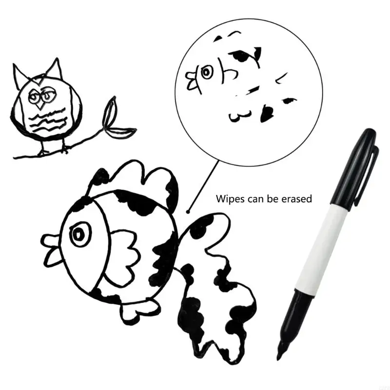 12PB 6Pcs Disappearing Pens Vanishing Water Soluble Air Erasable Marker Pens Set