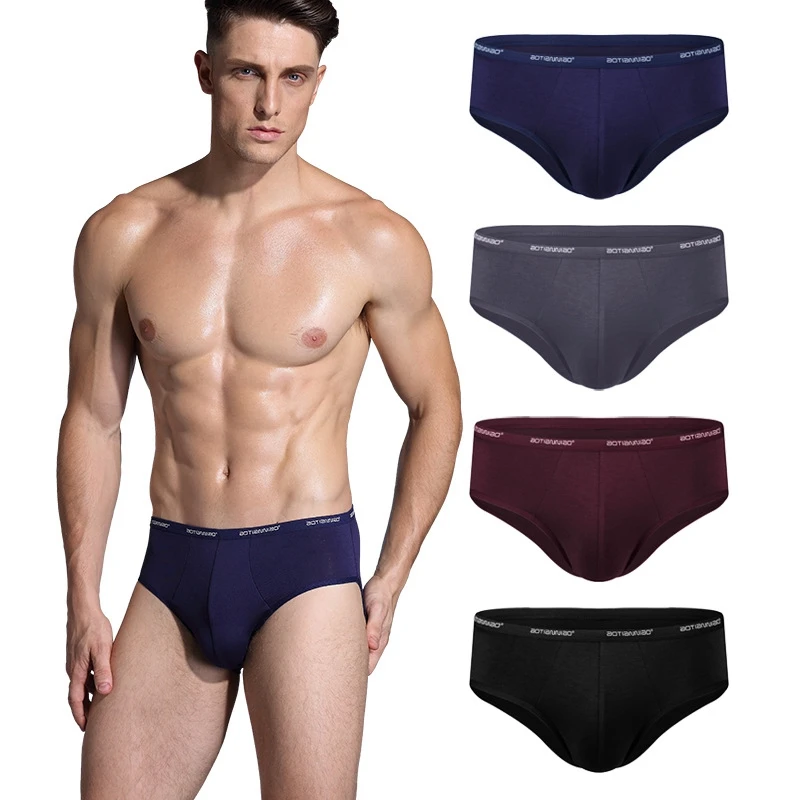

Men's Letter Briefs Modal Plue Size 2Xl -5Xl Comfortable Underpants Male Breathable Shorts Underwear Lingerie Panties