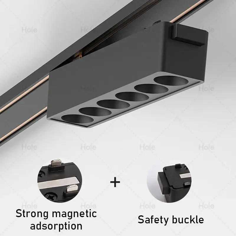 Smart Home Tuya Dimming Control 6mm Ultra-Thin Ceiling Mount 48V Magnetic Track Light System Indoor Track Lighting Spot Rail 5