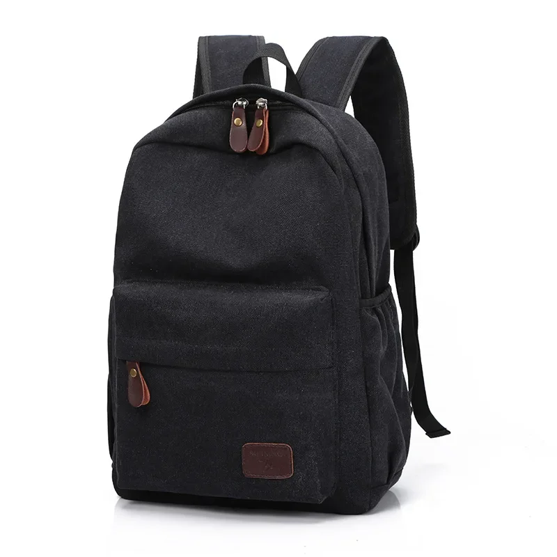 Korean version men's canvas backpack college student backpack