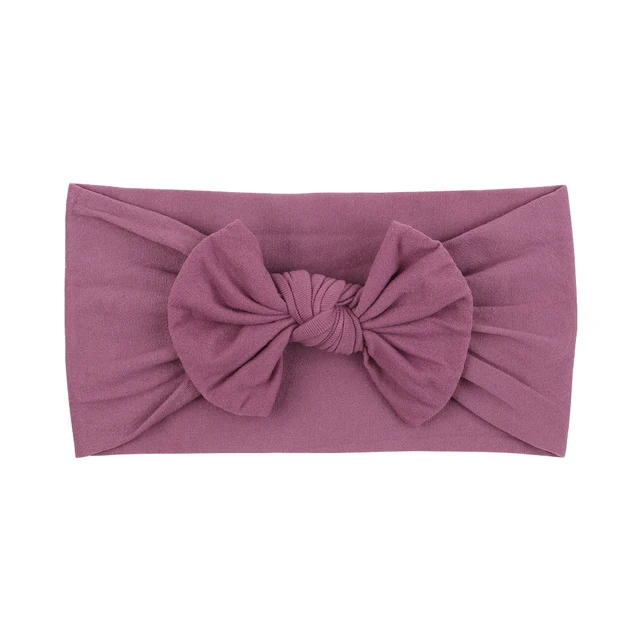 Solid Color Broadside Bowknot Headband for Kids Girls Elastic Hair Band Baby Hairband Boutique Turban Headwear Hair Accessories 29