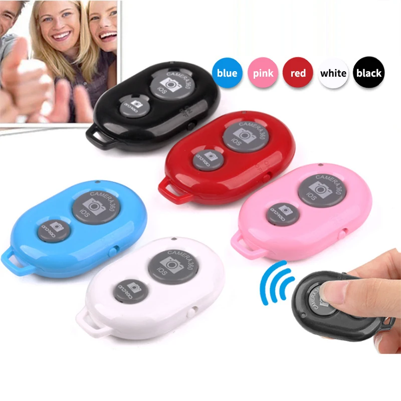 Multicolor Portable Wireless Bluetooth Shutter Camera Self Timer Remote Control Button Controller Universal for IOS IPhone
