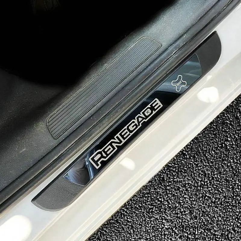 Car Accessories For Jeep Renegade 2015 2020Stainless Scuff Plate Door Sill Entry Panel Cover Threshold Strip Welcome Pedal Trims