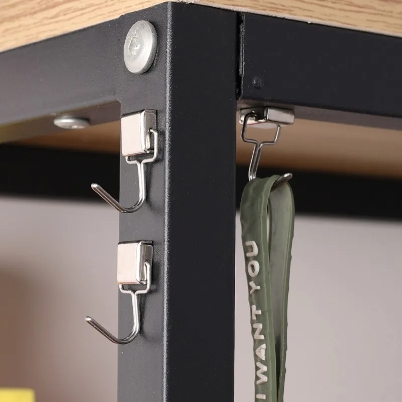 1/20PCS Square Magnetic Hook 180° Strong Magnetic Rotating Hooks Neodymium Wall-mounted Hanger Kitchen Storage Organization