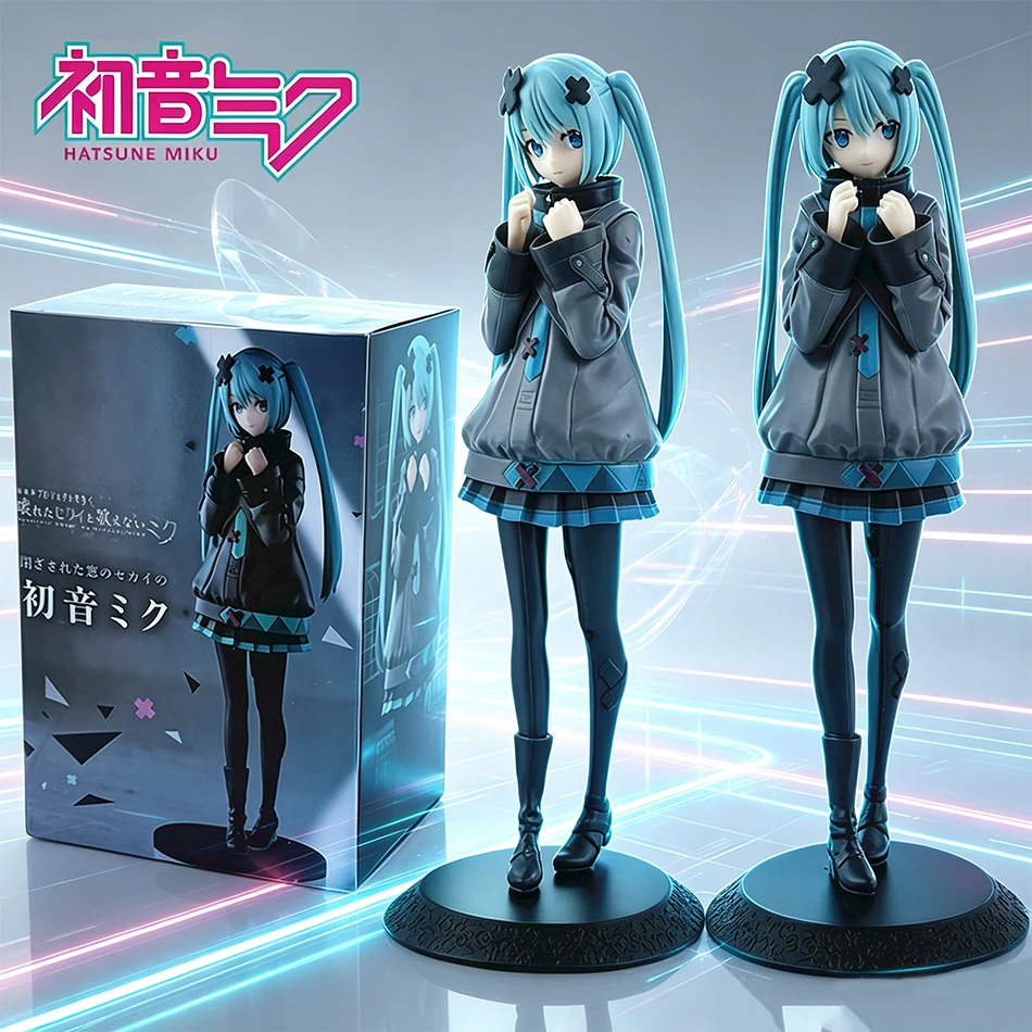 Hatsune Miku Neu auf Lager In A World With Closed Windows Sammlerstück Anime Action Kwaii Miku Figuren Modellspielzeug Weihnachtsgeschenke