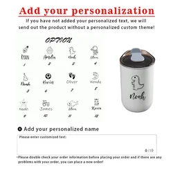Personalized Kids Stainless Steel Insulated Travel Mug with Lid Gift - 11 (WHITE)