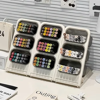 Organizer da Scrivania di Grande Capacità, Portapenne Obliquo, Scatola Porta Matite, Supporto da Tavolo per Scuola, Ufficio, Cancelleria e Trucchi