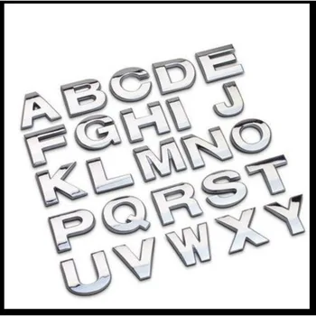 3D Chrome Letter Badge 1