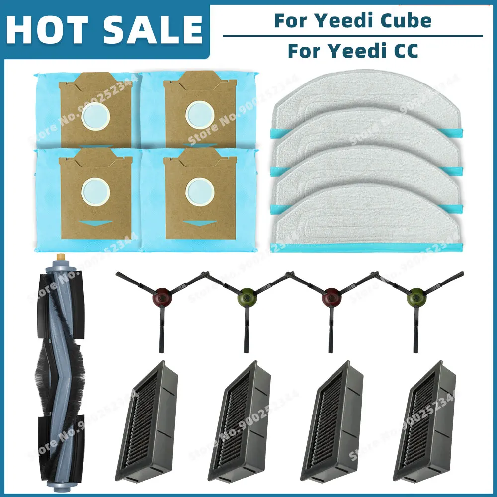 Yeedi Buddy Kit 消耗品 交換フィルター サイドブラシ Compatible For Yeedi Cube, For Yeedi CC Robot Vacuum Replacement