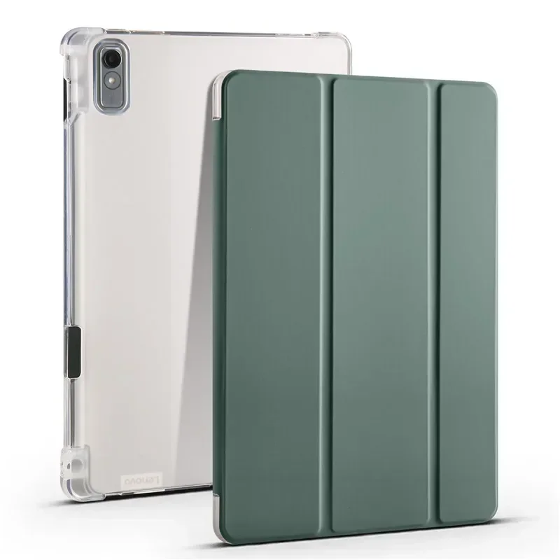 Premium Tablet Case with Pencil Holder and Soft TPU Clear Back