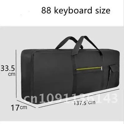 61/76/88 Keyboard Gig Bag with Durable Piano Waterproof Cloth Case K026 Cotton Padded Oxford 10mm 600D Portable