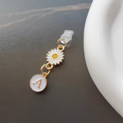 Creative Daisy & Sunflower Letter Phone Charm - Women's Fashion Accessory & Perfect Gift (A)