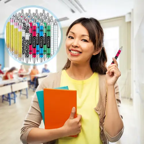 6/12 Pcs Teacher Ballpoint Pens Bulk Teacher'S Day Gift Flash Thank You Gifts For Ladies, Nurses, Colleagues Office Writing Gift - Image 5