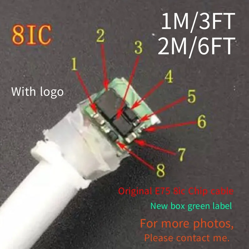 8ic E75 Chip Sync Data USB Charger Cable for Foxconn 10pcs