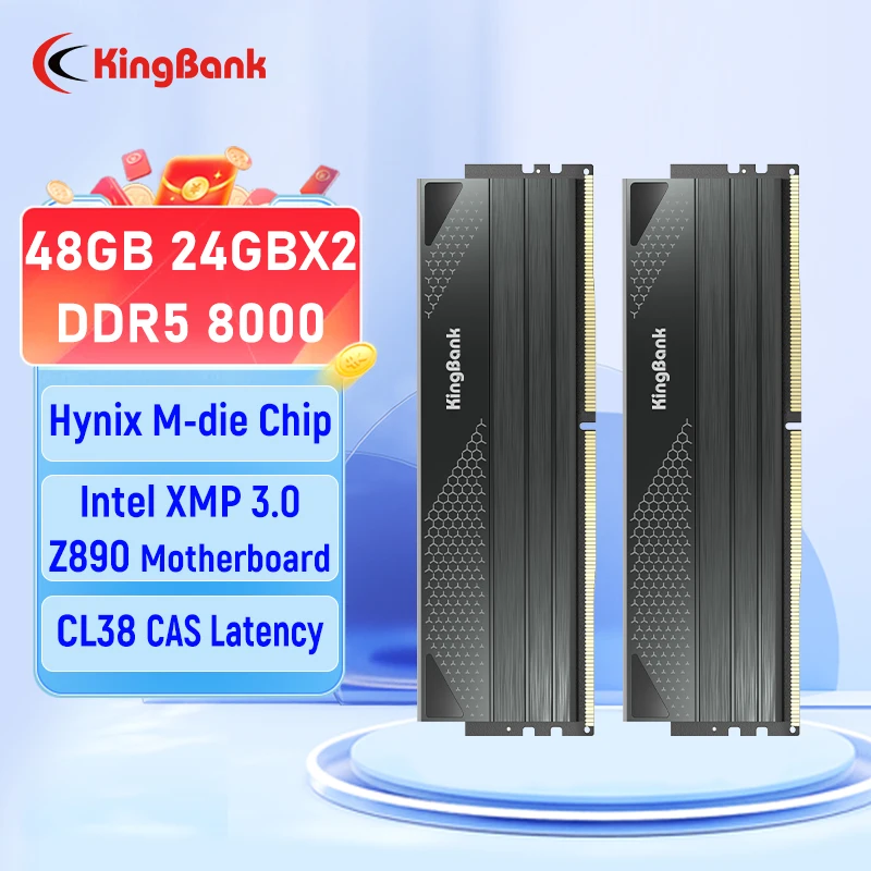 メモリー Kingbank DDR5-8400 48GB CL38 KingBank CL38 memoria ram DDR5 RAM Memory DDR5 RAM PC 24GBX2