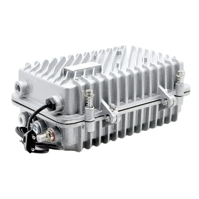 4 Way AGC CATV Optical Receiver FTTH HFC Node RF Output Level 110dBuV IP66 Outdoor Waterproof OR719 With Return Path Alloy shell
