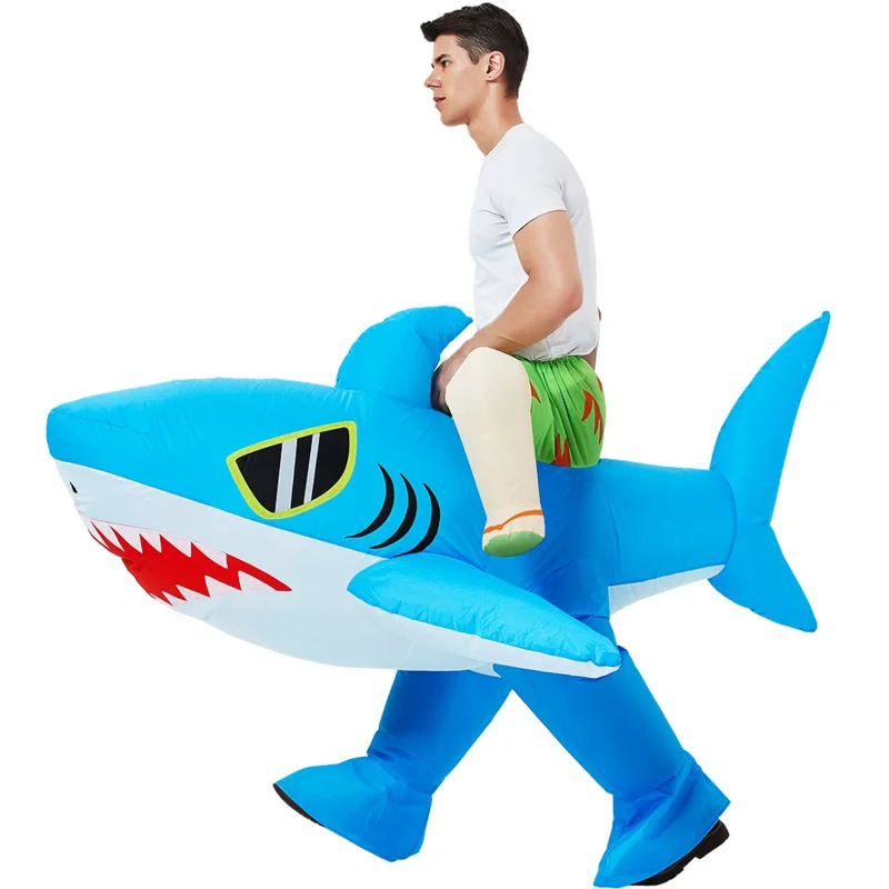 

Inflatable Blue Shark Costume for Adults and Children, Anime Pet Cosplay Costume, Luxury Role-playing Game, Halloween Party, New