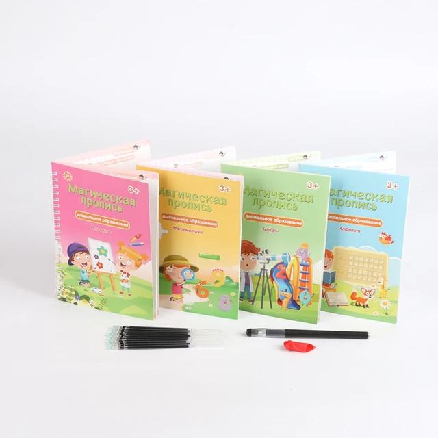 Libro Magico Di Calligrafia Per Bambini - Quaderno Riutilizzabile Per Imparare A Scrivere - Foto 8