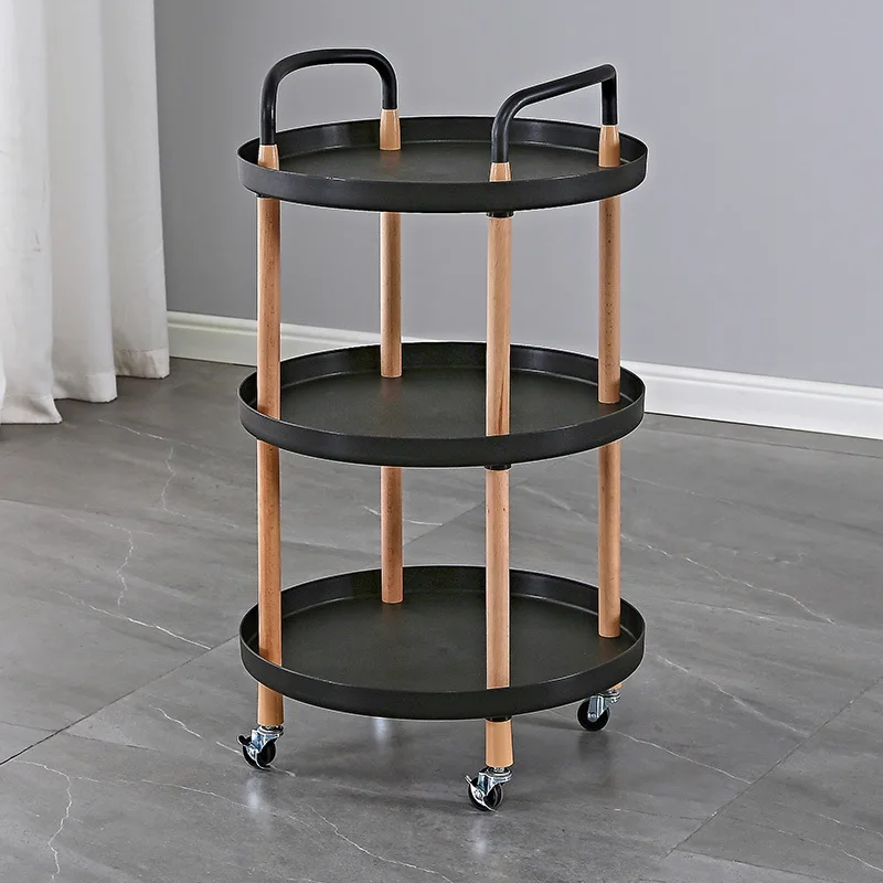 Hotel Trolley Hotel Furniture solid wood +PP coffee table hotel cart hotel room service trolley cafe table 47*47*54/82cm