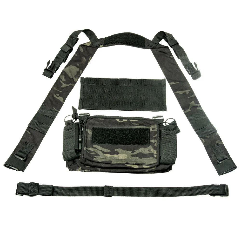 Tactifans D3 Taktische Brust Rig Weste CRM H Harness M4 5,56 Magazin Einsatz Flatback Integriertes Jagd Zubehör 500D Nylon – Detail 10