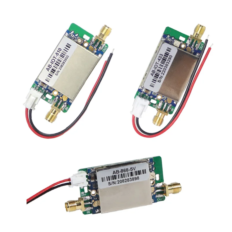 2x Ficher 433 MHz LoRa Signal-Booster – Sende-/Empfangsverstärker, 420–480 MHz, 1,4–2,8 W, SMA