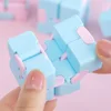 1pc Makaron Anti-stress Cube Sensory Fidget Toy Hand Held Blocks Fidgeting Game Gadget Gift for Adults Decompression Spinner 1