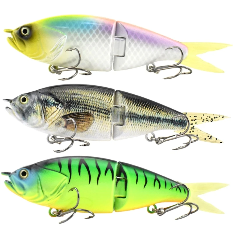 

yunyun 3D Fishing Baits Salt Swimbait Wobbler Multi-Sections Fishing Baits Salt/Freshwater Fishing Baits Wobbler