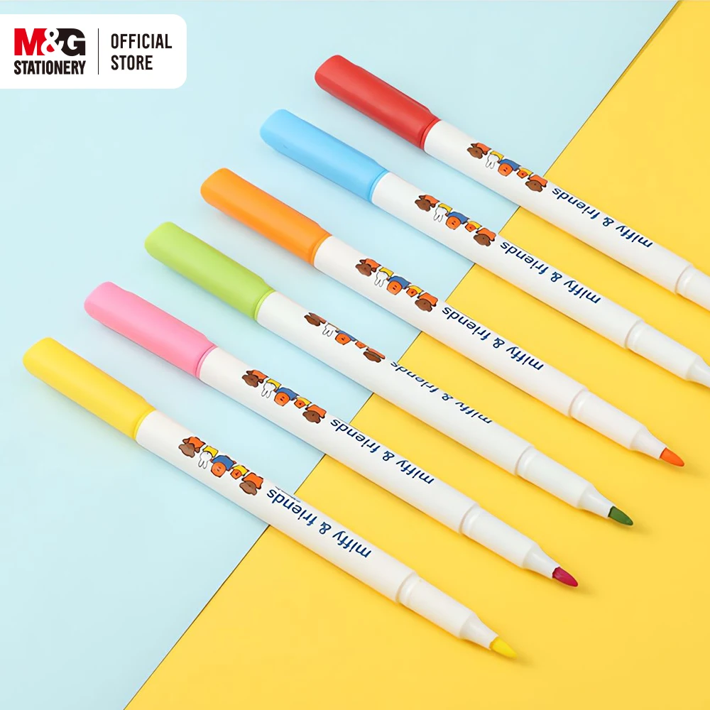 White Marker Pens Marker Pens Color Marker Pens Pen Marker Dry Erase Markers Whiteboard Pens M&G 12 Colors Erasable Whiteboard Pen Children Color Painting Markers Miffy Series Conference Pen Gift 12 pcs Examination