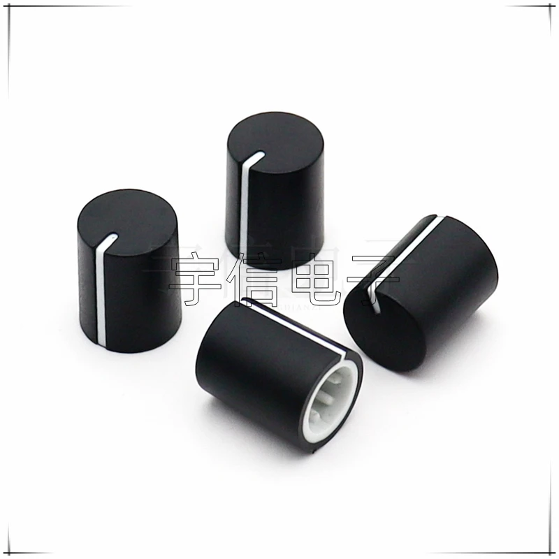11&times;13.5MM Plastic Knob Cap Half Shaft Flower Shaft 6MM Potentiometer Encoder Switch Cap Mixer Audio Volume Knob 10PCS potentiometer knob cap mixer knob cap rotary encoder knob plastic knob cap