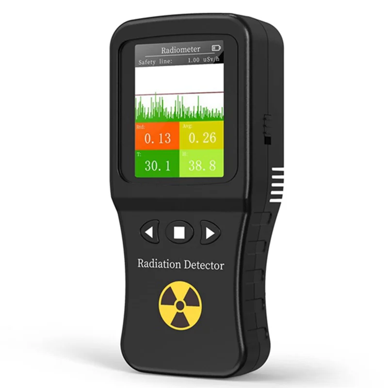 

Geiger Counter Nuclear Radiation Detector Real-Time Mean Cumulative Dose Modes Radioactive Tester Temperature Humidity