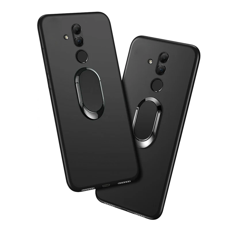 

Phone Funda Huawei Mate 20 Lite Case 6.3 Inch Red Black Blue Finger Ring Soft Silicon Coque for Huawei Mate 20 Lite Cover
