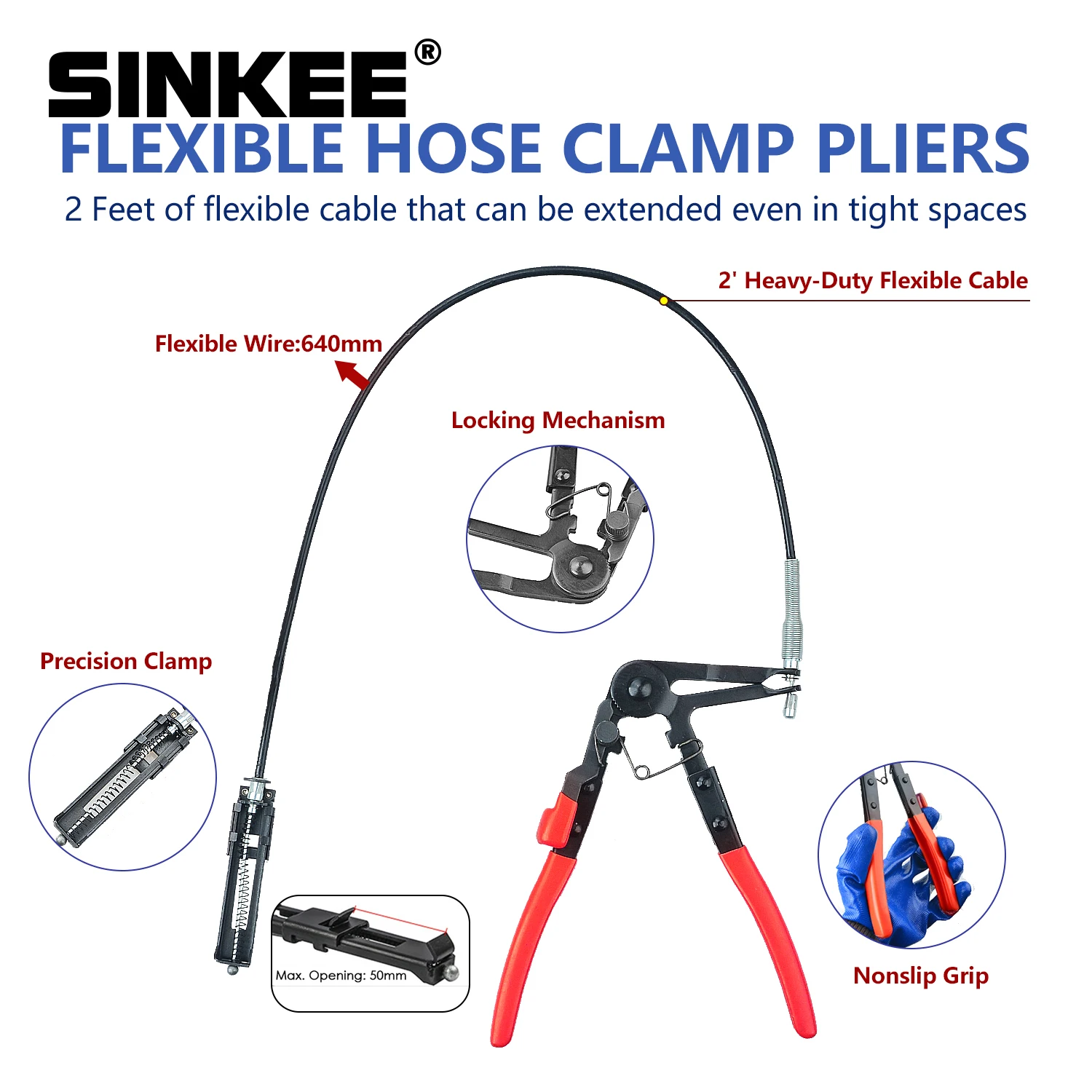 Hose Clamp Ring Plier Clip Set 9Pcs
