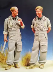 Figurine en résine moulée à l'échelle 1/35, modèle de personnage de la seconde guerre mondiale, kit d'assemblage (2 personnes) non peint, livraison gratuite 