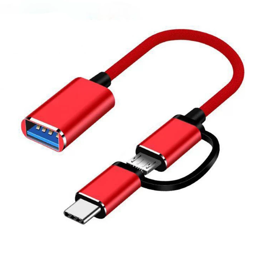 N88R 2 In 1 USB 3.0 OTG 어댑터 케이블 유형-C 마이크로 USB-USB 3.0 인터페이스 변환기(핸드폰 충전 케이블 라인용)