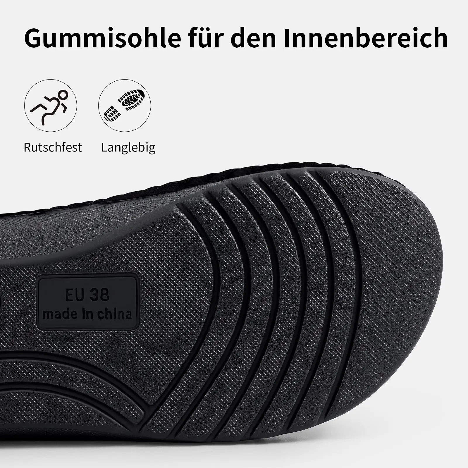 Shevalues Winter Bequeme Damen-Hausschuhe aus Baumwolle, offene Zehen, zum Hineinschlüpfen, Schlafzimmer-Slides, pelzige, warme Hausschuhe mit Gummisohle für Damen – Detail 14