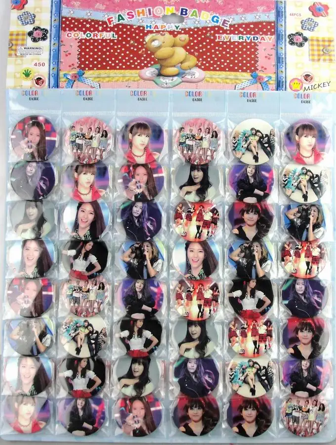 

48 Pcs/Set Kid's Cartoon anime Brooches Pin Badge 45MM 4.5CM Wholesale